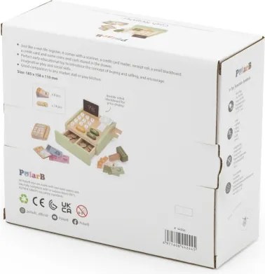 Drevená pokladňa Viga 44244 PolarB zelená