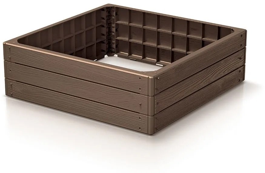 Vyvýšený záhon BASE WOODY 75,6 cm tehlovo hnedý