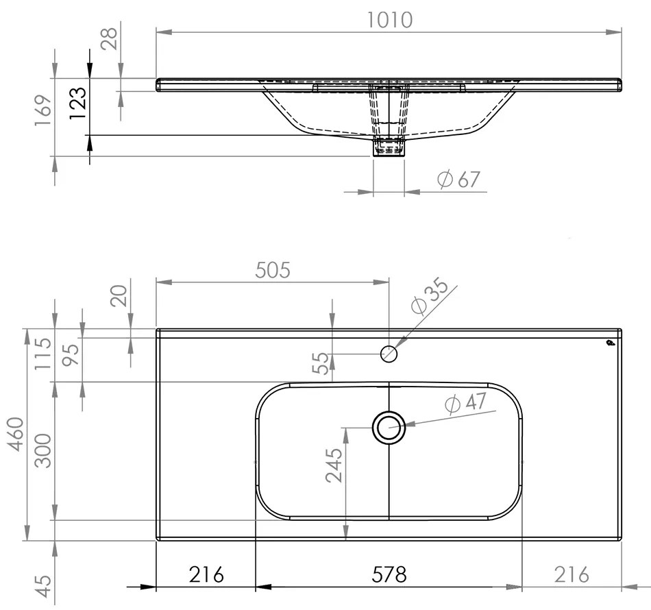 LOTOSAN IRIS nábytkové umývadlo 100 cm biela LK5730