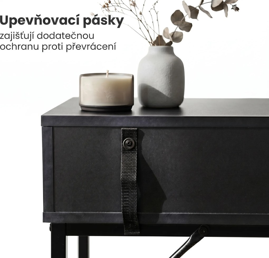 Konzolový stolek Modena 80 cm černý