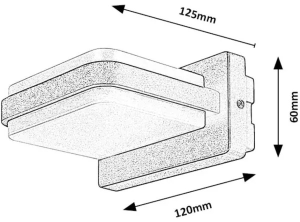 Rabalux 77061 - LED Vonkajšie nástenné svietidlo GENDT LED/12W/230V IP44 čierna