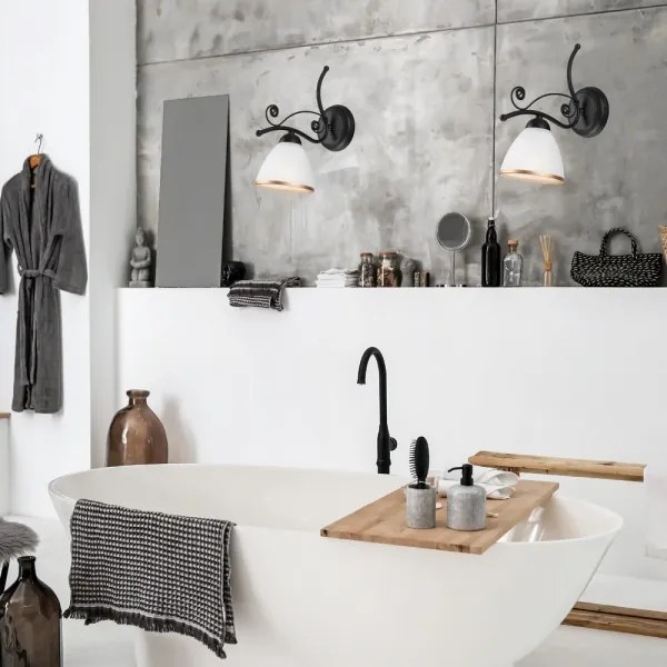 Nástenná lampa RETRO II 1xE27/60W/230V čierna matná