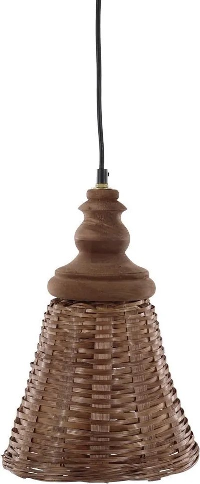 Prírodné antik závesné svetlo s bambusovým tienidlom Lamp Bamboo - Ø41*52cm/ E27/ 40W