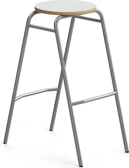 Barová stolička ALTUS, výška 790 mm, strieborná/šedá