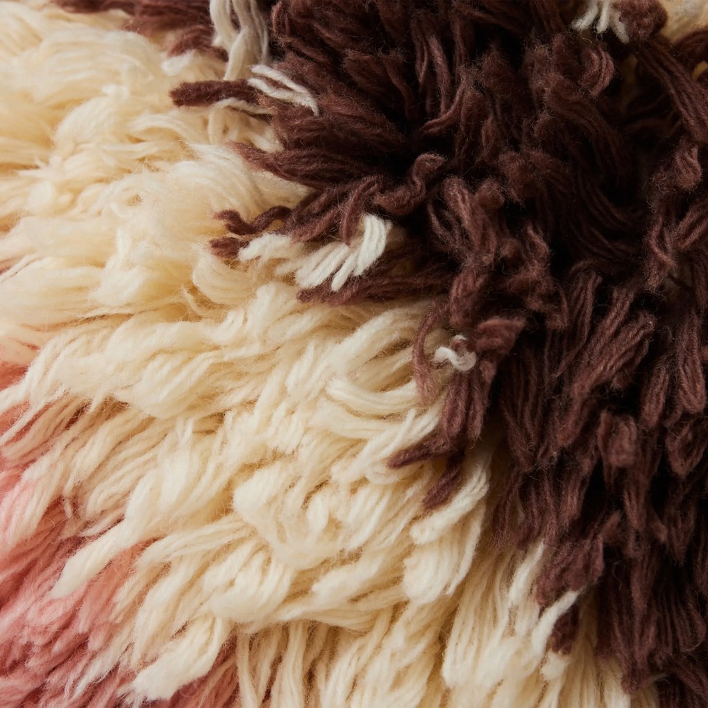 HK living Vlnený vankúš Fluffy Striped 55 x 55 cm