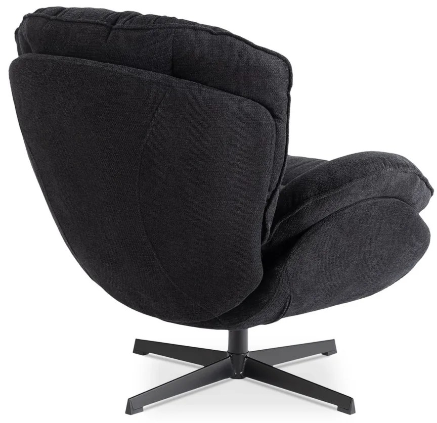Relaxačné otočné kreslo DALILA čierne