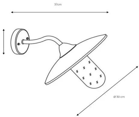 Lucide 11870/01/97 - Vonkajšie nástenné svietidlo ARUBA 1xE27/60W/230V
