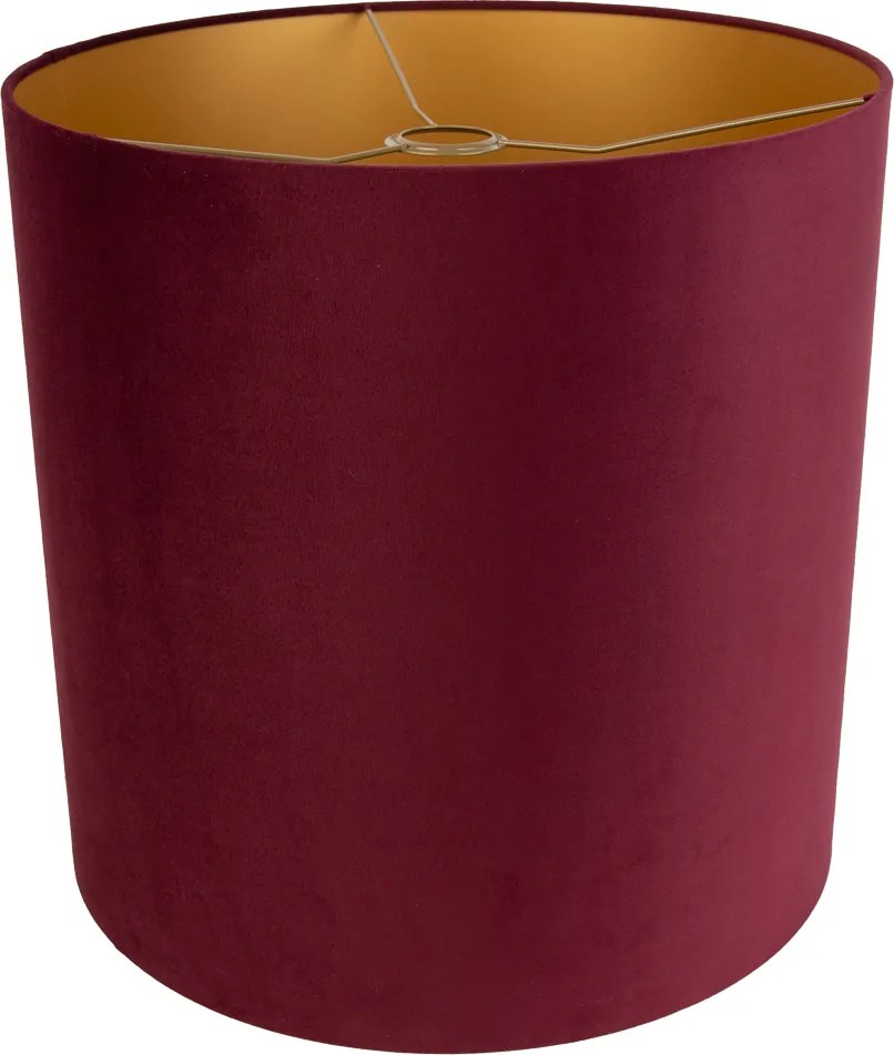 Zamatové tienidlo červené 40/40/40 so zlatým interiérom