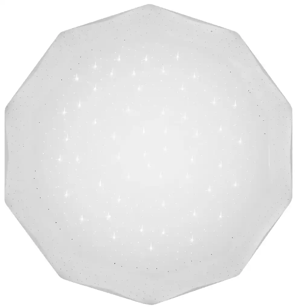 CLX LED prisadené stropné svetlo s efektom nočnej oblohy ASTURIAS, 16W, studená  biela, 51cm, biele | BIANO