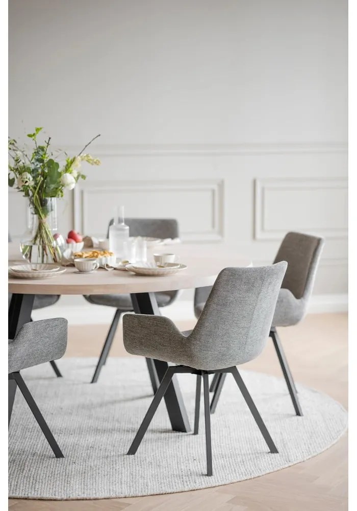 Sivé čalúnené jedálenské kreslá v súprave 2 ks Norwell – Rowico
