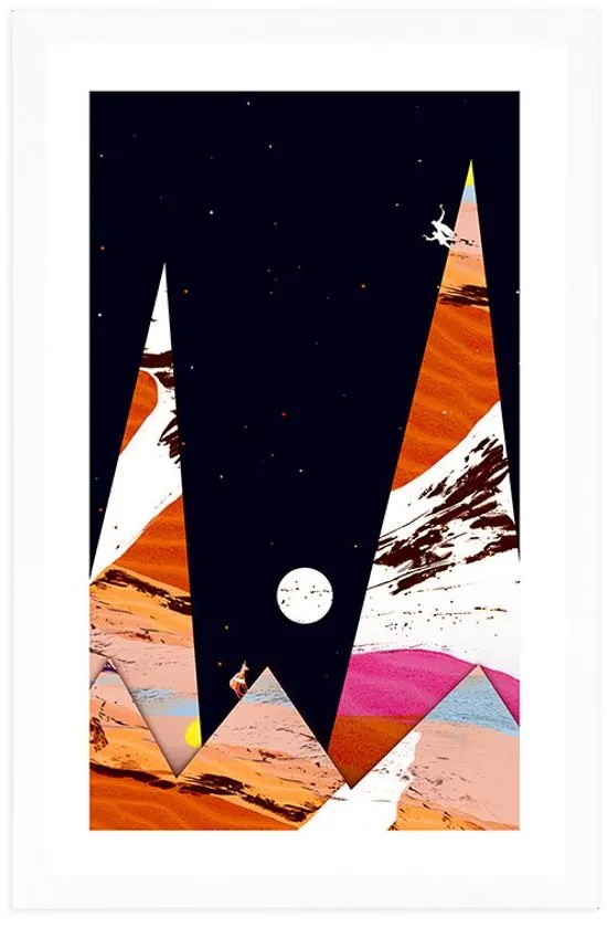 Plagát s paspartou pyramídy blízkeho východu - 60x90 white