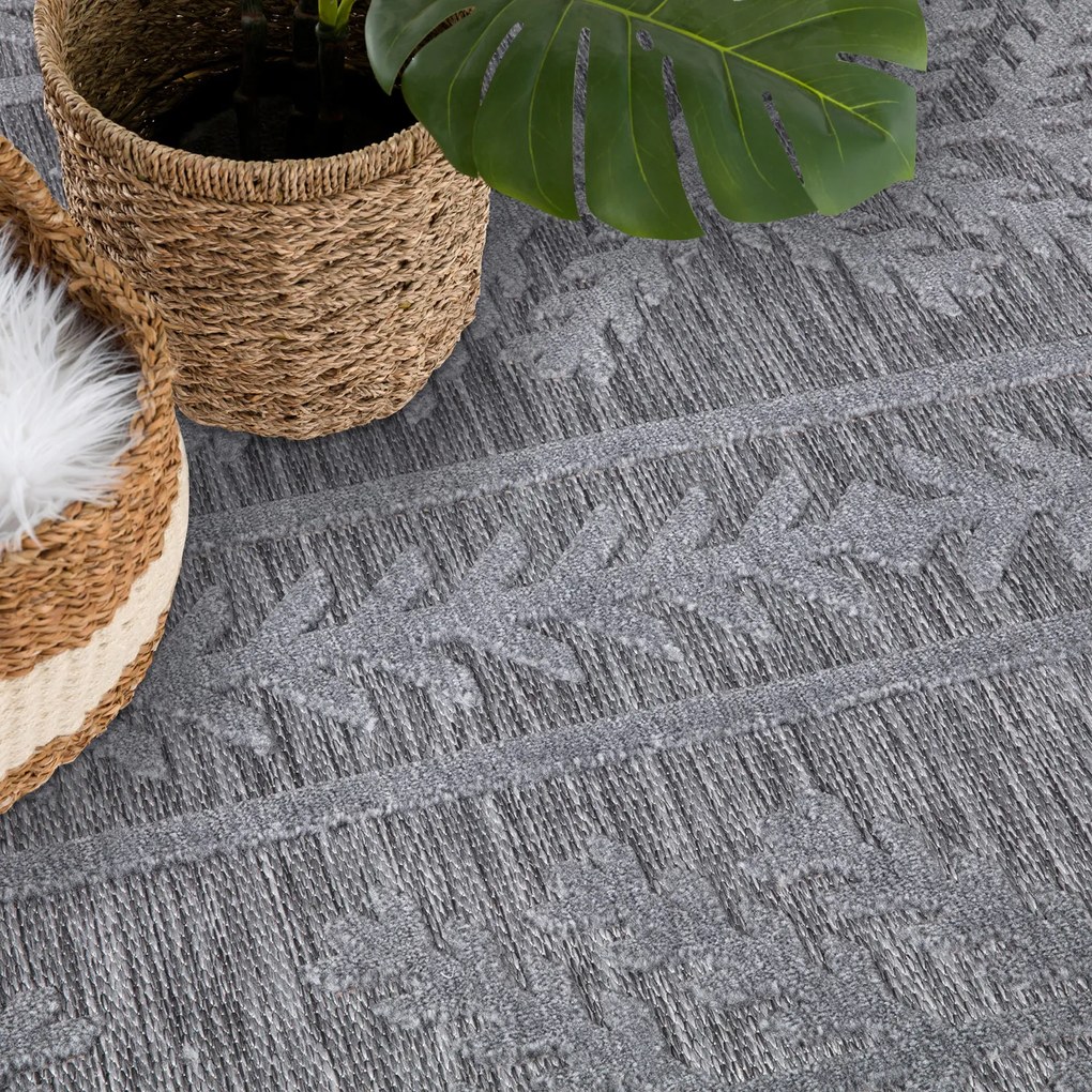 Dekorstudio Terasový koberec SANTORINI - 411 antracitový Rozmer koberca: 160x230cm