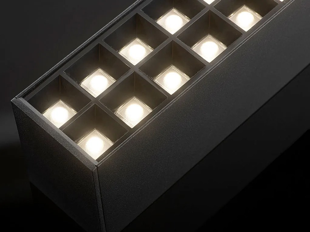 LED2 Lineárne stropné LED prisadené osvetlenie LINO LASER, 32W, teplá biela, čierne
