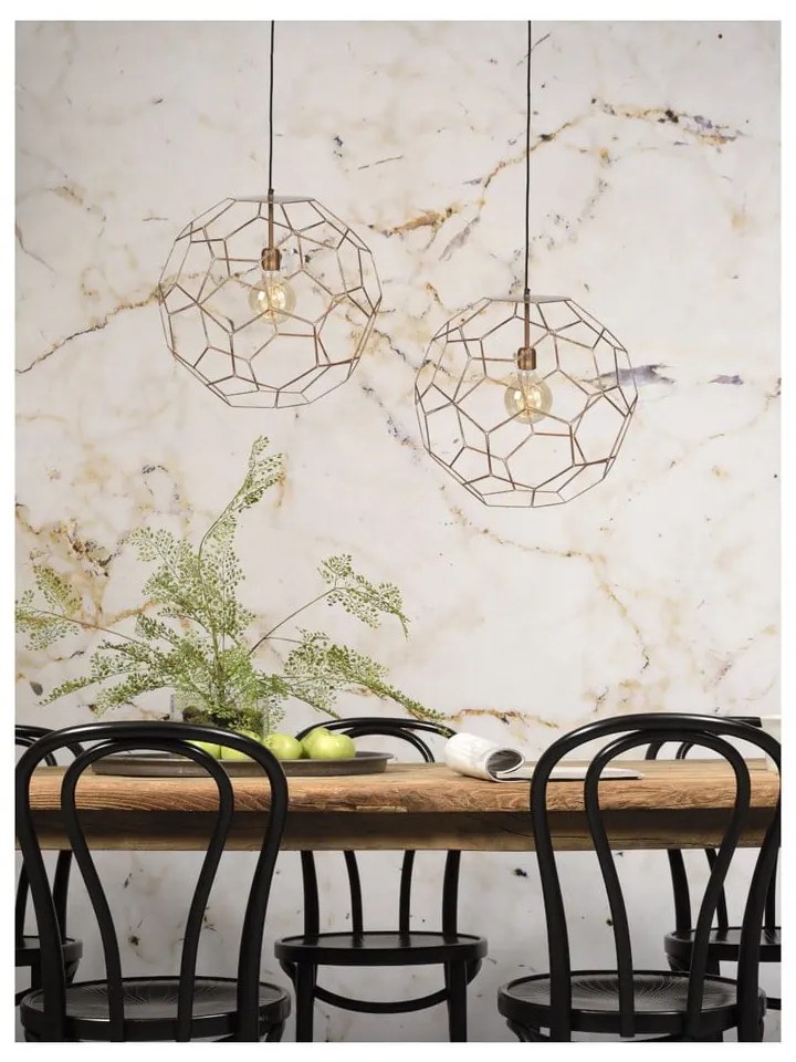 Hnedé závesné svietidlo s kovovým tienidlom ø 34 cm Marrakesh – it's about RoMi