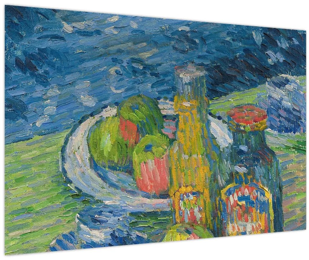 Obraz - Alexej von Jawlensky, Still Life with Bottles and Fruit, reprodukcia (90x60 cm)