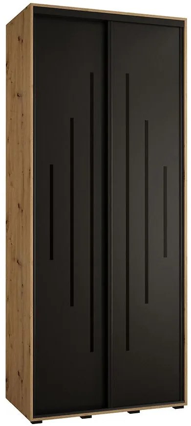 Skriňa 45 Canaris 12 100 artisan/čierna/čierna