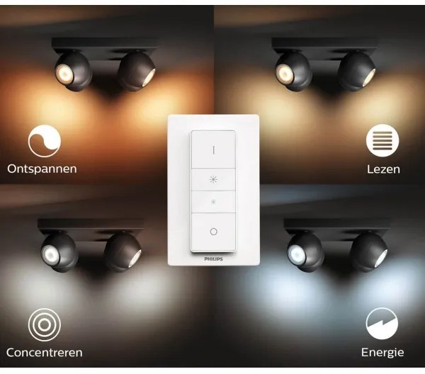 Philips 50474/30/P6 - LED Stmievateľné bodové svietidlo Hue BUCKRAM 4xGU10/5W/230V