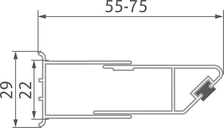 Roth Jednokrídlové sprchové dvere GDO1N so setom profilov GZN pre inštaláciu do niky - bez vaničky ROTH-Variant: šírka: 120 cm, orientácia: Uni - (GD…