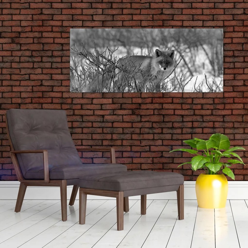 Obraz - Líška v zime (120x50 cm)