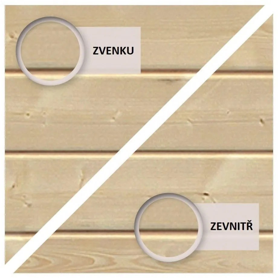 Drevený záhradný domček BASTRUP 2 s prístavkom Lanitplast