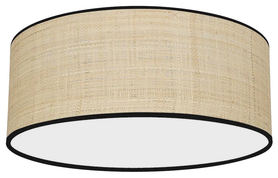 Stropné svietidlo Marshall, 1x ratanové tienidlo, (biele plexisklo), (fi 40cm), b