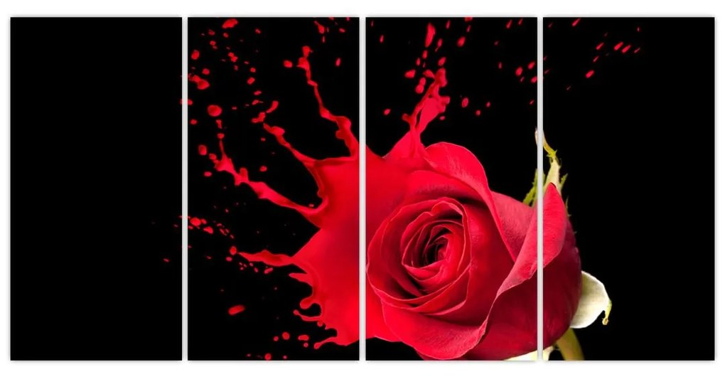 Abstraktný obraz ruža - obraz