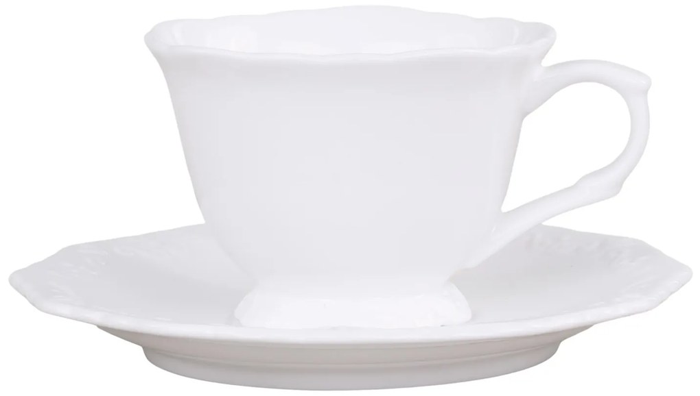 Porcelánová šálka s tanierikom s čipkou Provence lace - 9cm / 0.18L