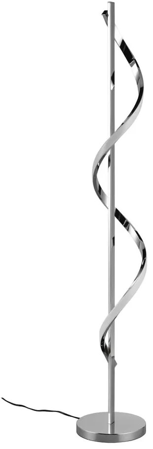 LED stmievateľná stojaca lampa v lesklo striebornej farbe (výška 120 cm) Isabel – Reality