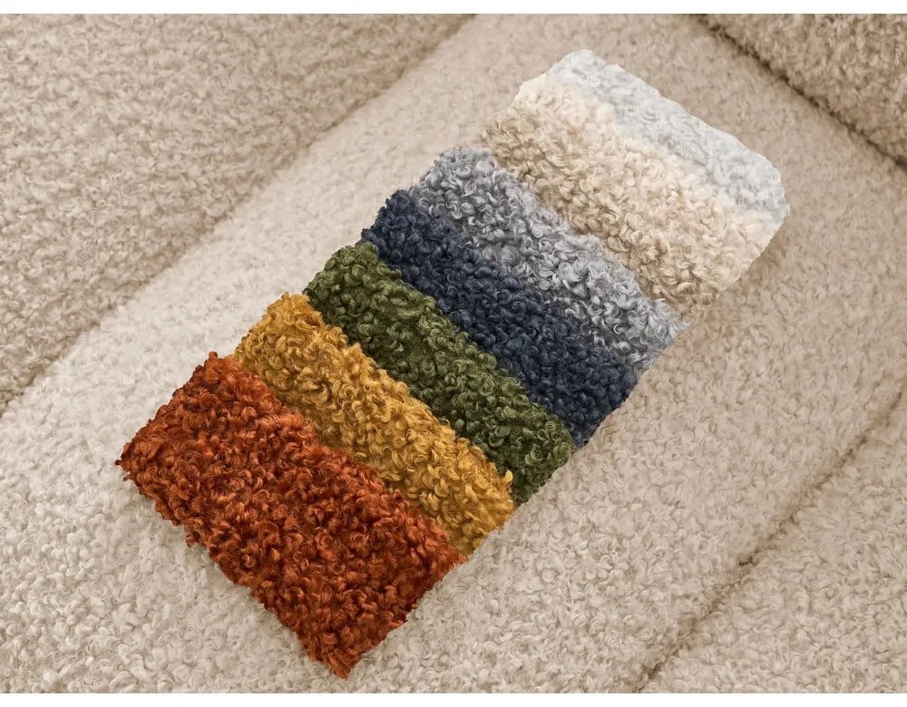 Svetlohnedá pohovka z textílie buklé 232 cm Hippolyte – Bobochic Paris