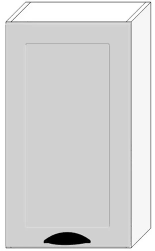 Kuchynská skrinka Adele W40 Pl Šedá Mat/Biely