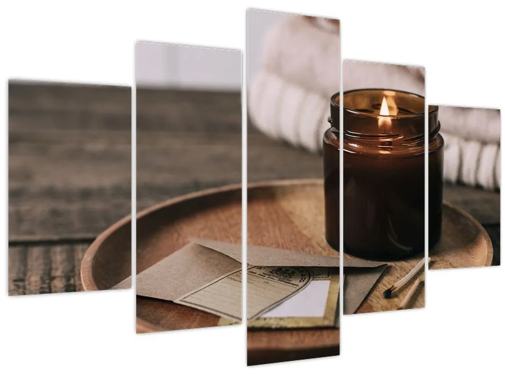 Obraz - Horiaca sviečka (150x105 cm)