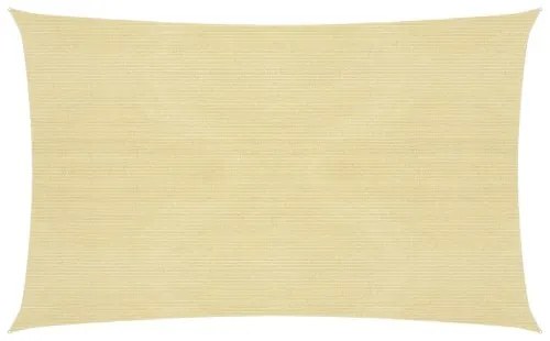 vidaXL Tieniaca plachta 160 g/m², béžová 3x5 m, HDPE-