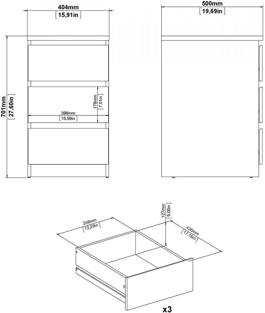 Komoda Simplicitous 237 40 cm orechovec Jackson