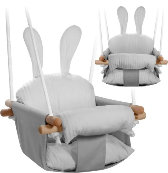 Detská hojdačka Hop 33 Rabbit Grey