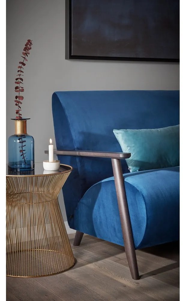 Okrúhly odkladací stolík so sklenenou doskou ø 40 cm Jolene – Kave Home