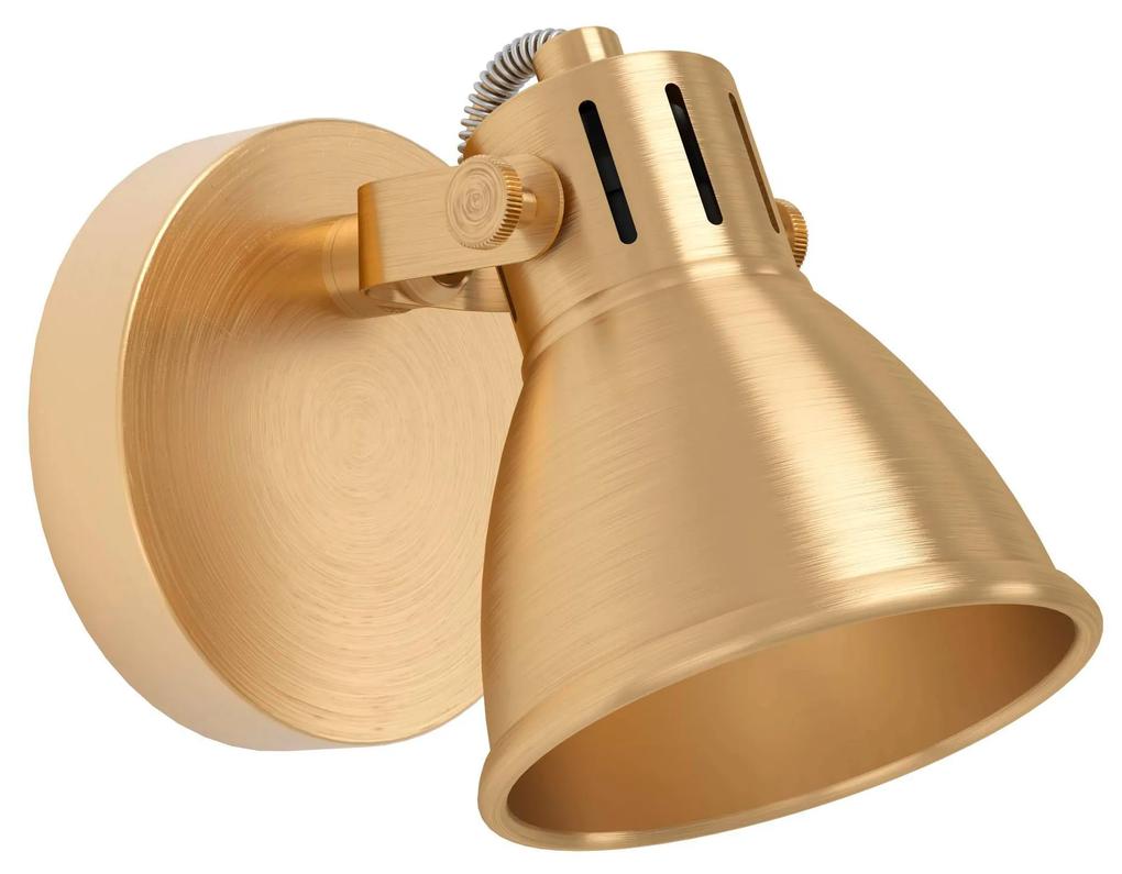 EGLO LED nástenné bodové osvetlenie SERAS, 1xGU10, 3W, teplá biela, mosadzné, zlaté