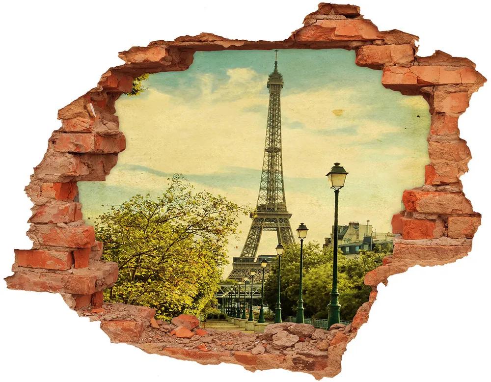 Fototapeta diera na stenu 3D Eiffelova veža v paríži nd-c-75231588