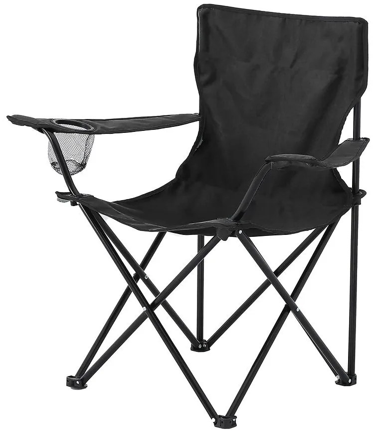 Kempingová stolička Haldi čierna