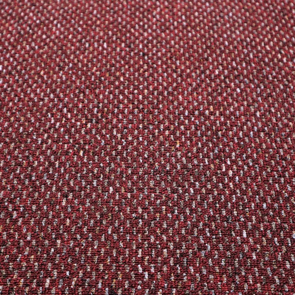 Timzo, Metrážny koberec Rubin 2159 red, na mieru, šíře 4m, červená, ab (mriežka), chodba / predsieň