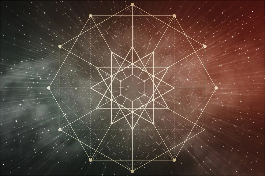 Obraz - Vesmírny dodecagram (90x60 cm)