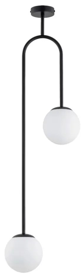 Luster na tyči VECTOR 2xE14/10W/230V čierna