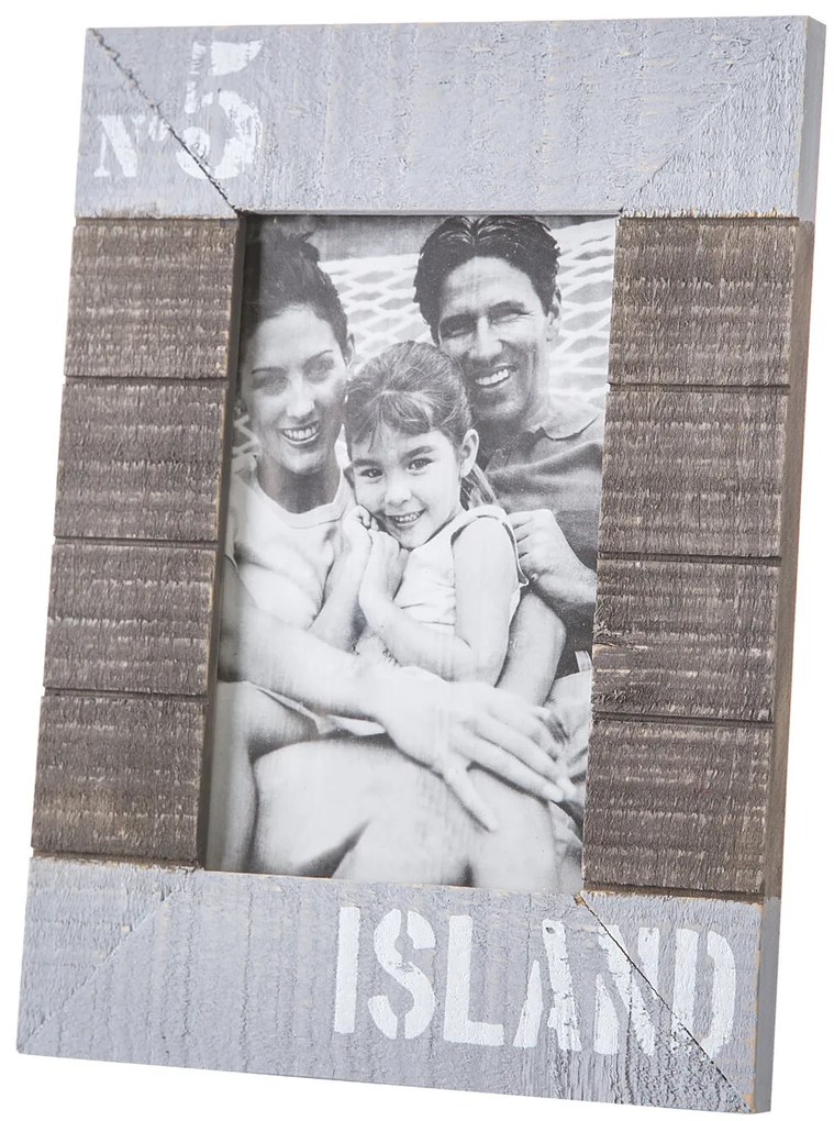 DREVENÝ DEKORAČNÝ RÁMIK STONE (02) 17X17X2 CM BÉŽOVÝ