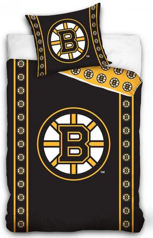 Obliečky klubu Boston Bruins Stripes 140x200/70x90 cm