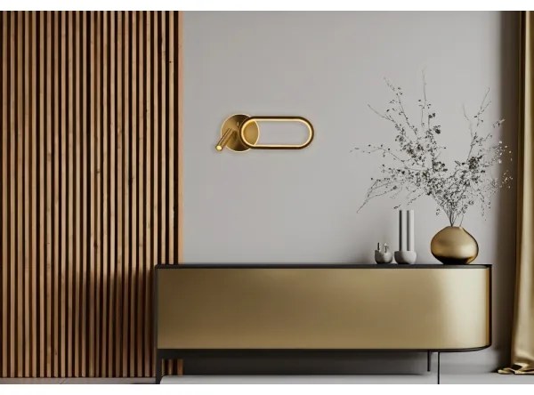 LED Nástenné svietidlo MONET LED/13W/230V + LED/2W 3000/4000/6000K zlatá