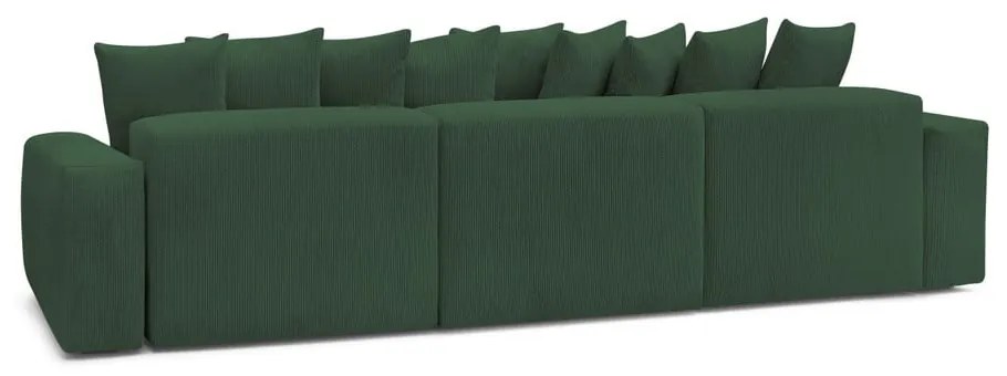 Zelená menčestrová rohová pohovka Voltaire – Bobochic Paris