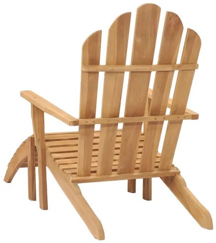 vidaXL Stolička Adirondack s podnožkou teakové drevo-