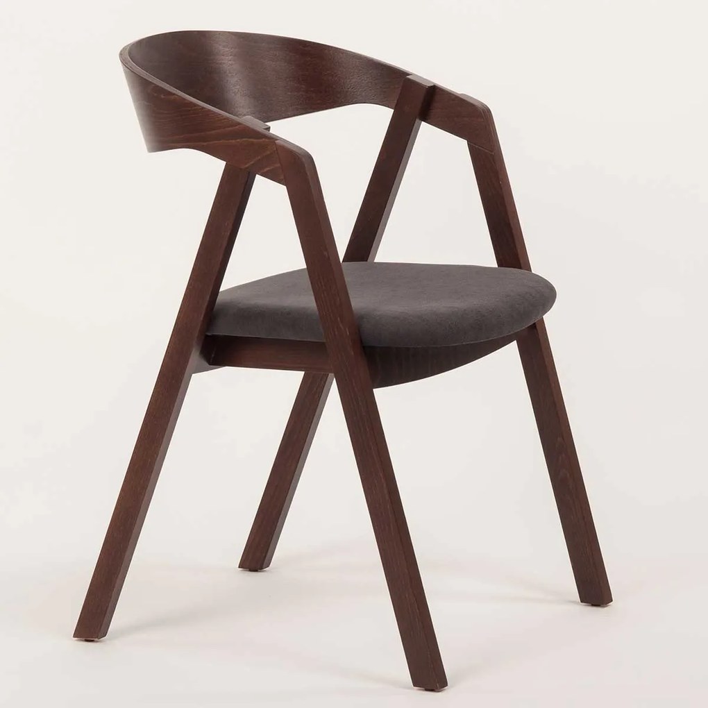 Stima stolička GURU buk s čalúneným sedákom Vyberte odtieň ->: Dub, Vyberte látku ->: LUX Camel 2