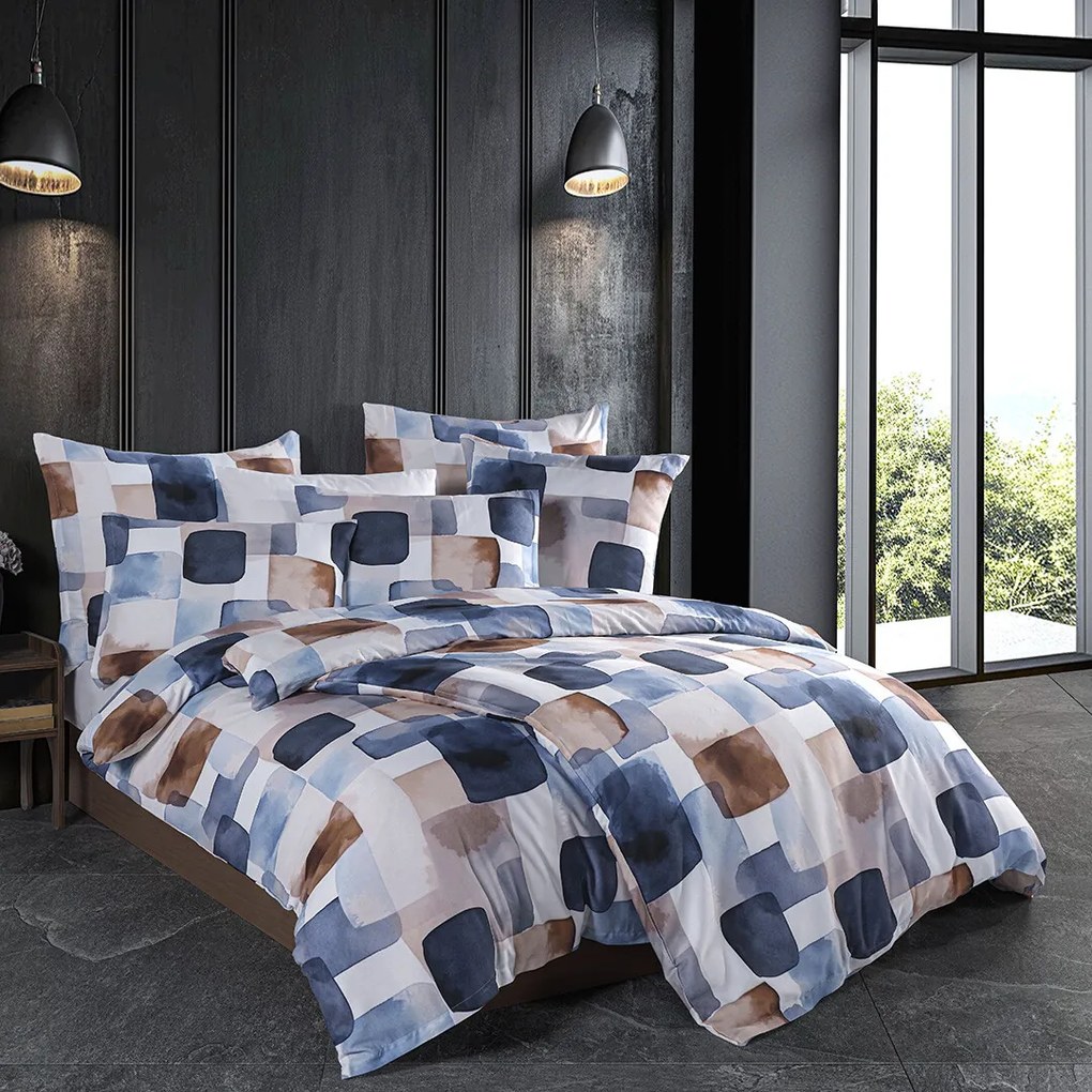 BedTex Saténové posteľné prádlo Echo, 160 x 200cm, 2 x 70 x 80 cm, 160 x 200 cm, 2 ks 70 x 80 cm