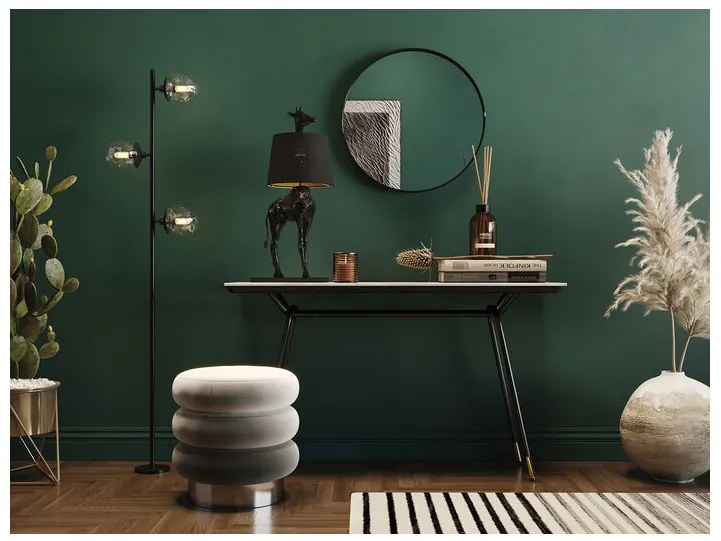Three Balls Matt Black stojacia lampa čierna 160cm