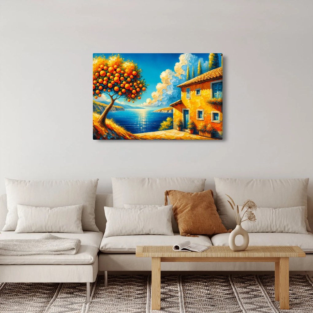 Obraz - Dom s pomarančmi II. (90x60 cm)